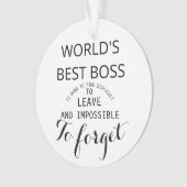 Le MEILLEUR ornement de cadeau du patron du MONDE (devant)