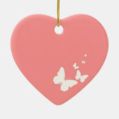 Le meilleur ornement de coeur de papillon de rose (Dos)