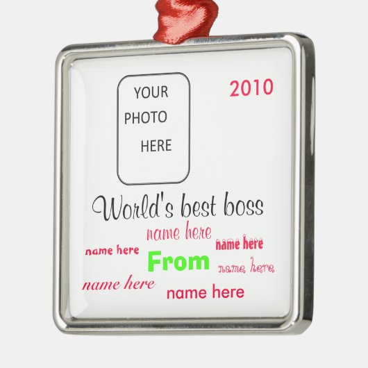 Le meilleur ornement de Noël du patron du monde (Gauche)