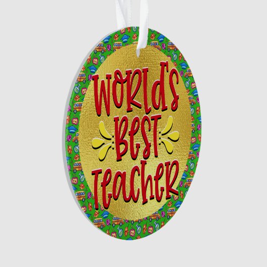 Le meilleur ornement d'enseignant du monde (devant)