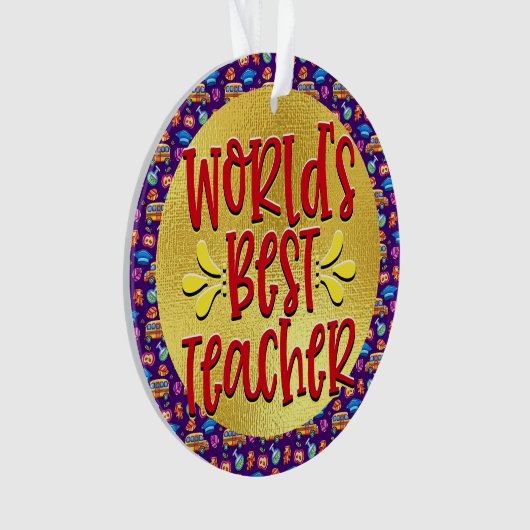 Le meilleur ornement d'enseignant du monde (devant)