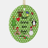 Le meilleur ornement grand de Noël de fils jamais (Droite)