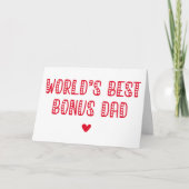Le meilleur papa de bonus du monde ! Carte de Fête (Devant)