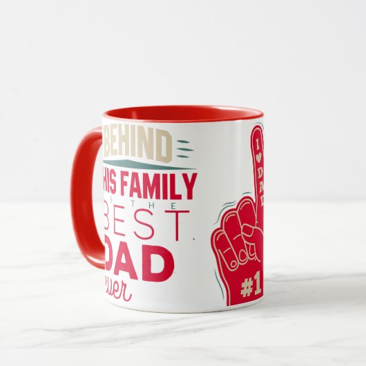 Le meilleur papa de famille jamais Mug (Devant gauche)