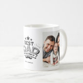 Le meilleur papa du monde Deux photos Collage Mug (Devant droit)