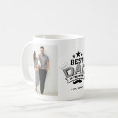 Le meilleur papa du monde Deux photos Collage Mug (Devant gauche)