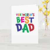 Le meilleur papa du monde sur carte 5x7 (Fleur jaune)