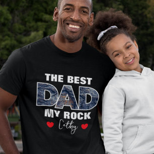 "Le Meilleur Papa Mon Rocher" T-Shirt Graphique