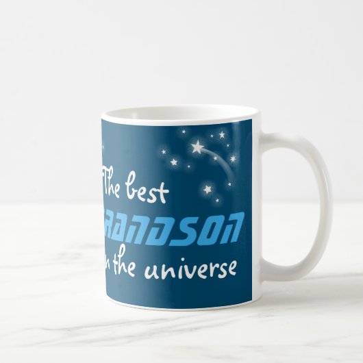 "Le meilleur petit-fils de l'univers" mug bleu (Droite)