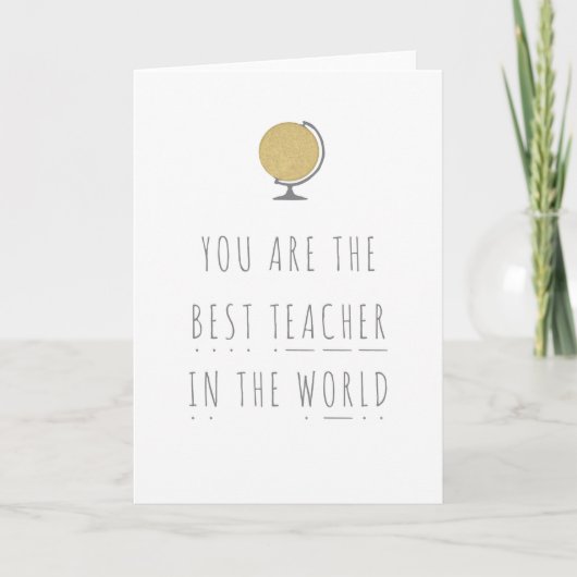 Le meilleur professeur dans la carte de voeux (Devant)