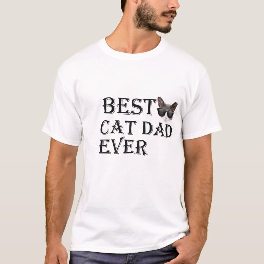Le meilleur T-shirt de cadeau de papa de chat de (Devant)