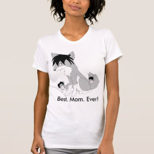 Le meilleur T-shirt de loup de maman jamais, coupe