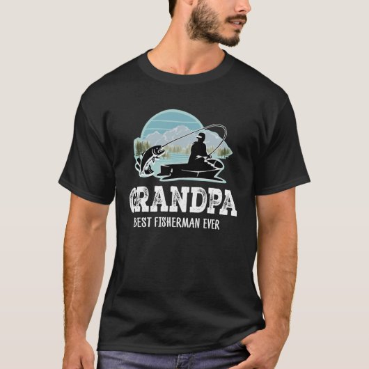 Le meilleur T-shirt de pêcheur de grand-papa (Devant)