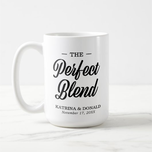 Le mélange parfait café Mariage cadeau café Mug (Gauche)