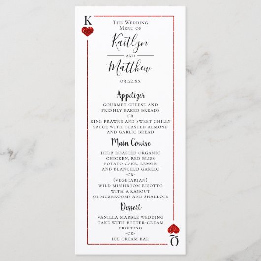 Le menu Collection de Mariages de cartes de jeu Mo (Devant)