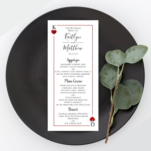 Le menu Collection de Mariages de cartes de jeu Mo