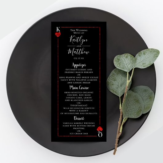 Le menu Collection de Mariages de cartes de jeu Mo