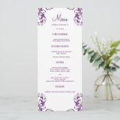 Le menu de dîner de mariage carde le style de (Debout devant)