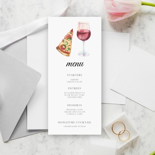 Le menu de la douche de mariée de la paire parfait