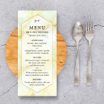 Le menu élégant de la collection de Mariages en ma<br><div class="desc">L'Élégante Collection de Mariages Effet Marbre - Cartes À Menu.</div>