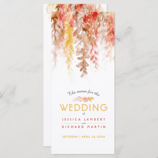 Le menu en cascade couleur marron orange (Devant / Derrière)