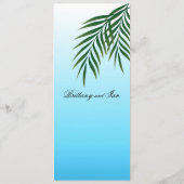 Le menu exotique de mariage de plage s'enquièrent (Dos)