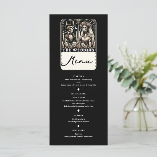 Le menu MARIAGE Tarot Skeletons Bride & Groom (Debout devant)