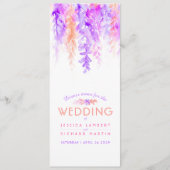 Le menu orange cascade d'art floral aquarelle (Devant)