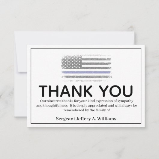 Le Merci de la Ligne Bleue Mince de la Police (Devant)