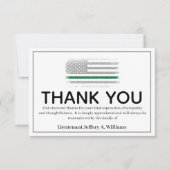 Le Merci de la ligne verte mince des forces armées (Devant)