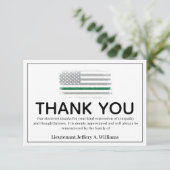 Le Merci de la ligne verte mince des forces armées (Debout devant)