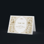 Le Merci de Peacocks Art Déco en or blanc glamour<br><div class="desc">Le design élégant est un mélange de paons de style ancien et de paons style art déco en faux or et d'une approche graphique audacieuse et moderne, sur un arrière - plan texturé blanc.Utilisez l'outil Personnaliser pour ajouter vos informations. Pour les objets correspondants, visitez, s'il vous plaît, ma collection White...</div>