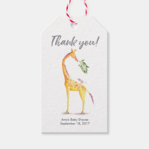 Le Merci étiquette la girafe des étiquettes de