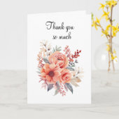 Le Merci floral tellement plié Carte de voeux (Fleur jaune)