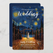 Le Mercredi de Nuit étoilé | FAIRE-PART DE MARIAGE (Devant / Derrière)