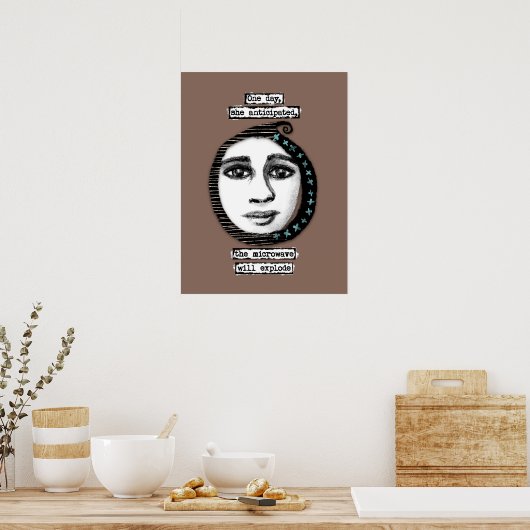 Le Micro-Ondes Va Exploser Poster Wall Art (Cuisine)