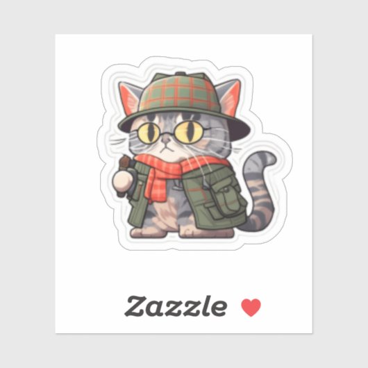 Le mignon chat pour les autocollants pour vous (Feuille)