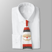 Le mignon Père Noël Face Cravate de Noël (Attaché)