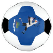 Le mignon secrétaire oiseau écrire des notes dessi (Tourné)