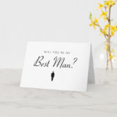 Le minimaliste Meilleur Homme ? Carte mariage (Fleur jaune)