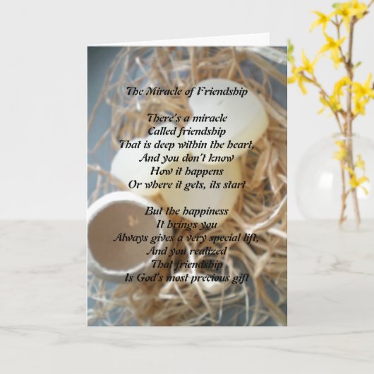 Le miracle de la carte de l'amitié (Fleur jaune)