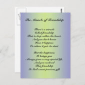 Le miracle de l'amitié poème carte postale (Devant / Derrière)