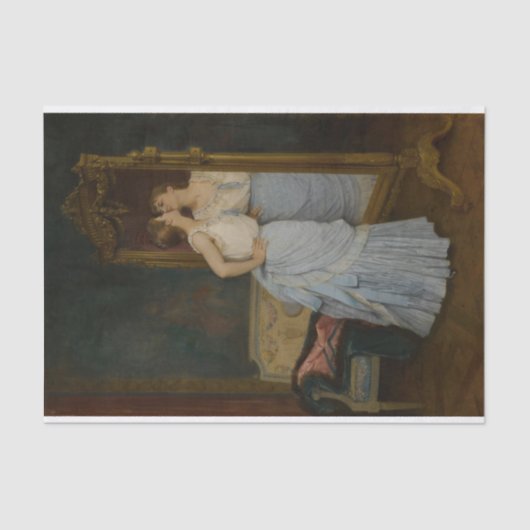 Le Miroir door Auguste Toulmouche Tissuepapier (Voorkant)