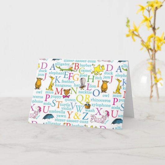 Le modèle ABC de Dr Seuss avec des mots (Fleur jaune)