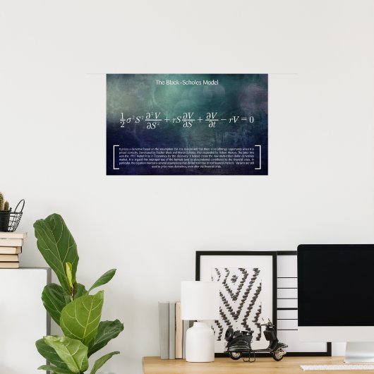 Le modèle Black-Scholes - Poster Math (Bureau à domicile)