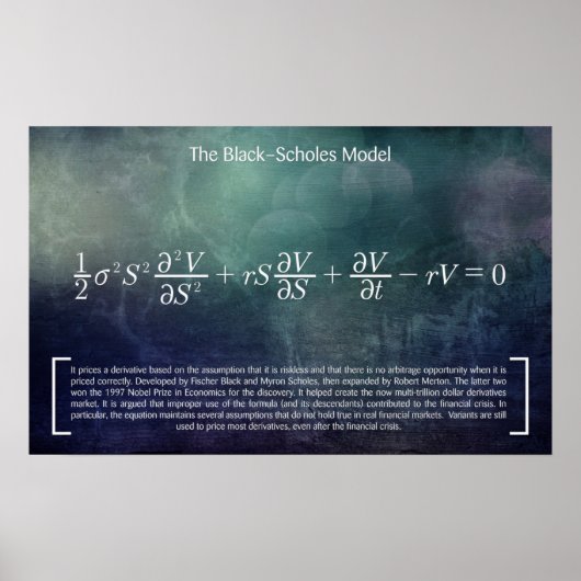 Le modèle Black-Scholes - Poster Math (Devant)