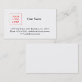 Le modèle | de carte de visite de logo conçoivent (Devant / Derrière)