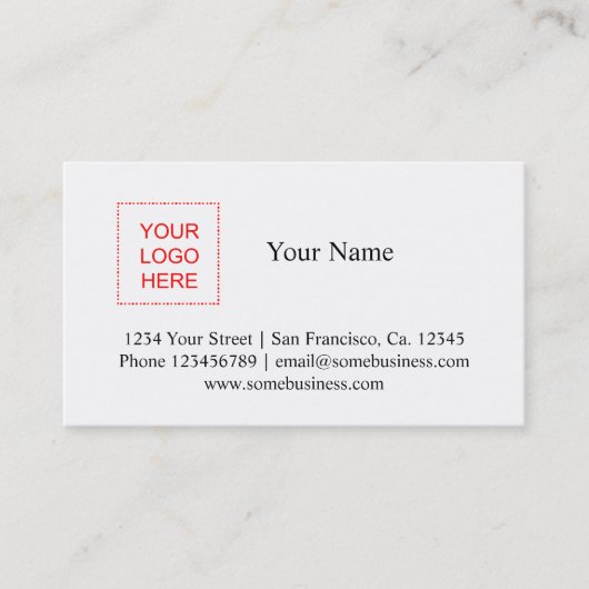 Le modèle | de carte de visite de logo conçoivent (Devant)