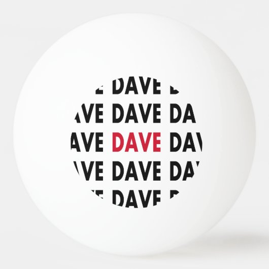 Le Modèle de la balle Ping Pong de Dave (Devant)
