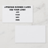 Le MODÈLE PROFESSIONNEL de CARTE DE VISITE (Devant / Derrière)